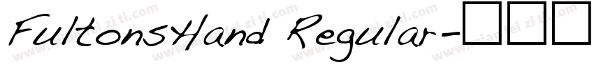 FultonsHand Regular字体转换